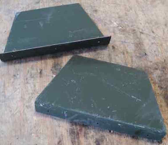 2 each - Bracket , Reinforcement Plate ; Mil. Hummer M998 ; 12342731