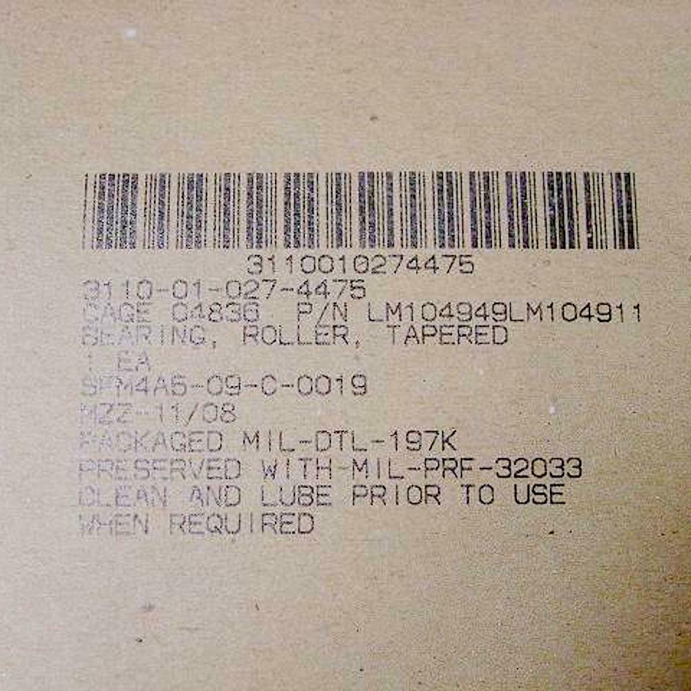 Upper Bearing Set - Knuckle Gear Hub ; Timken ; Mil. Hummer ; 3110010274475 5568226