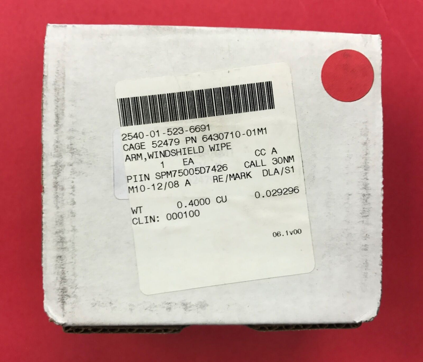 EXTENSION SHAFT for WIPER PIVOT; M1114 Hummer ; 2540-01-523-6691 6430710-01M1