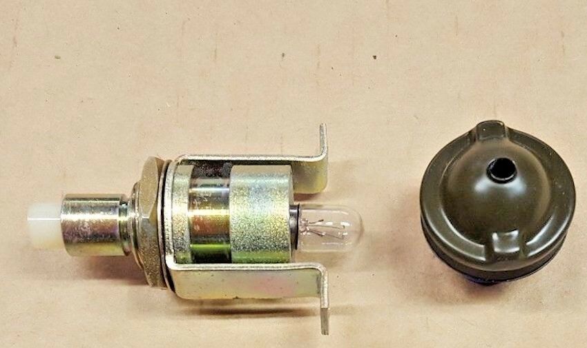 Dash Light , Hi Beam Indicator (GREEN CAP-BLUE LENS) 8376499-1 6210-01-124-9301