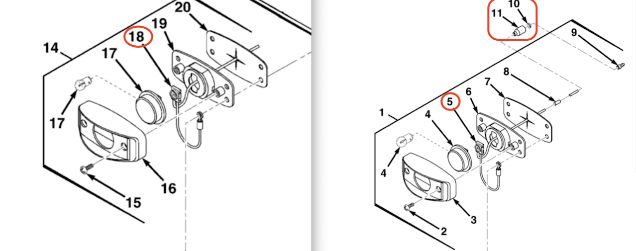 Pigtail , Marker Light, LED ; HEMT T ; 6150-01-459-1811 194626 94626 8HR831