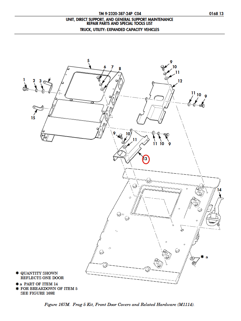 Cover, Door Access, Front RH Lower FRAG-5 ; M1114 ; 5340015643368 6437659-200M1