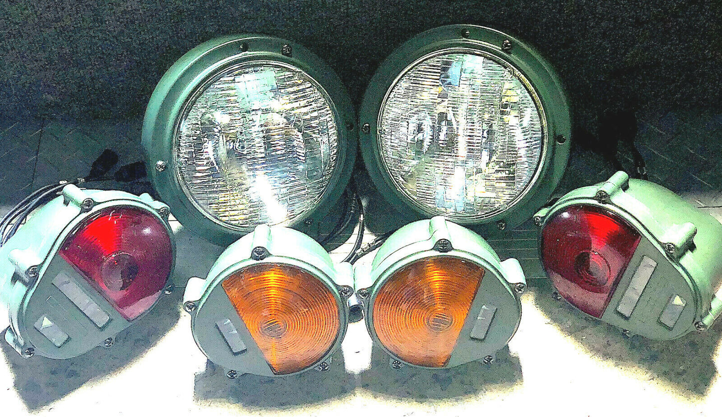 Set of 2 - Headlight Asm., 2 - Taillights, & 2 - Parking Lights M939 M35 M998