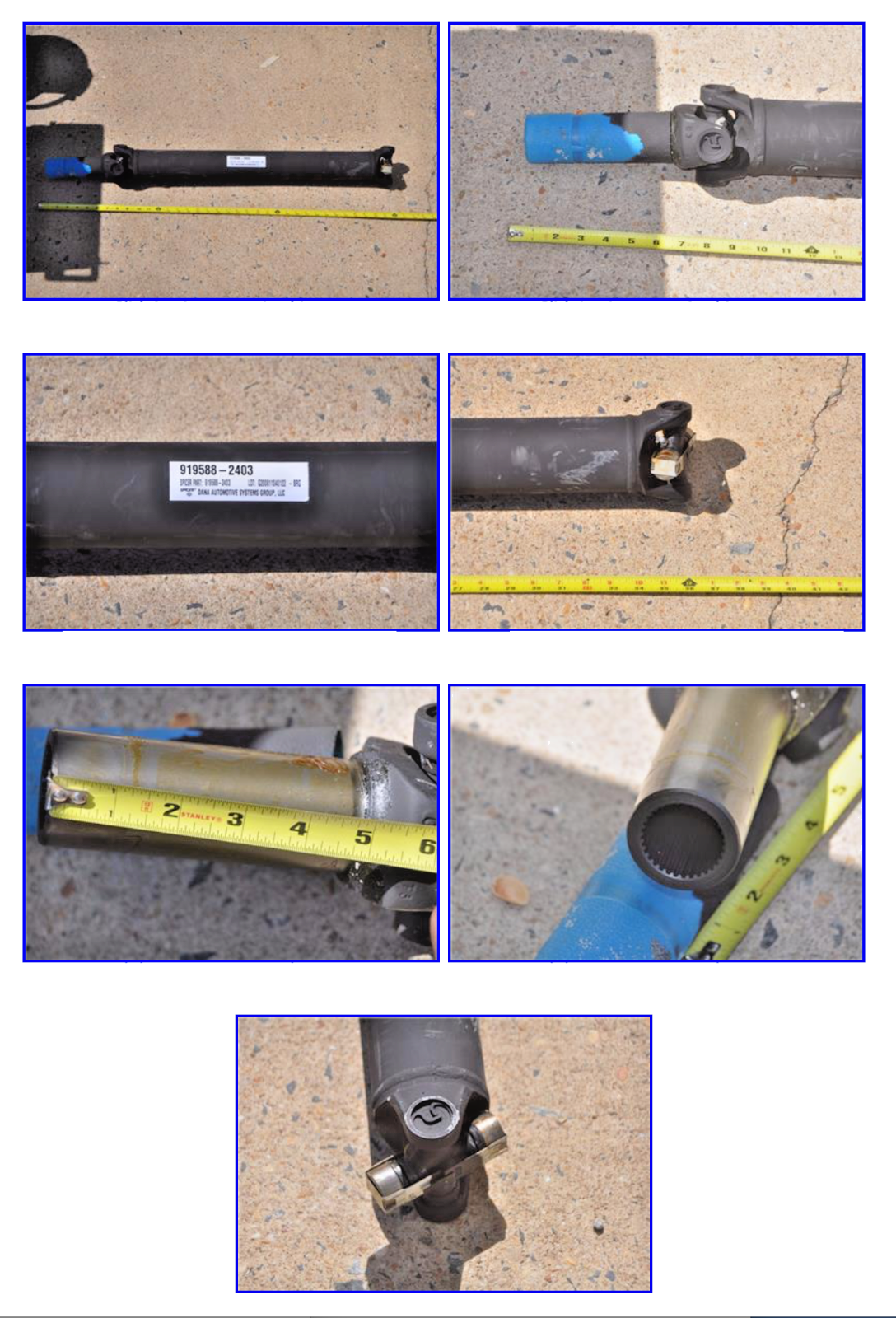 DRIVESHAFT w/U-JOINT REAR 10K ; Hummer Humvee ; 12447113-1 919588-2403 6007749