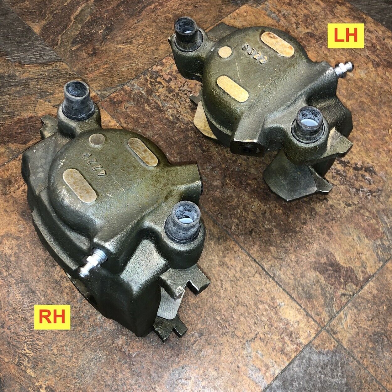 2 each- Set of Front Brake Calipers - LH&RH; Hummer Humvee H1; 5745452 & 5745454