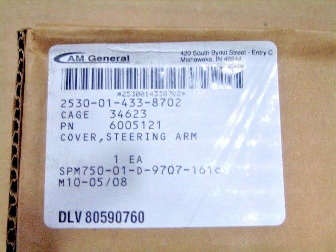 COVER, CTIS STEERING-BRACKET LF&RR; Mil. Hummer ; 6005121 2530014338702 TJEP0718