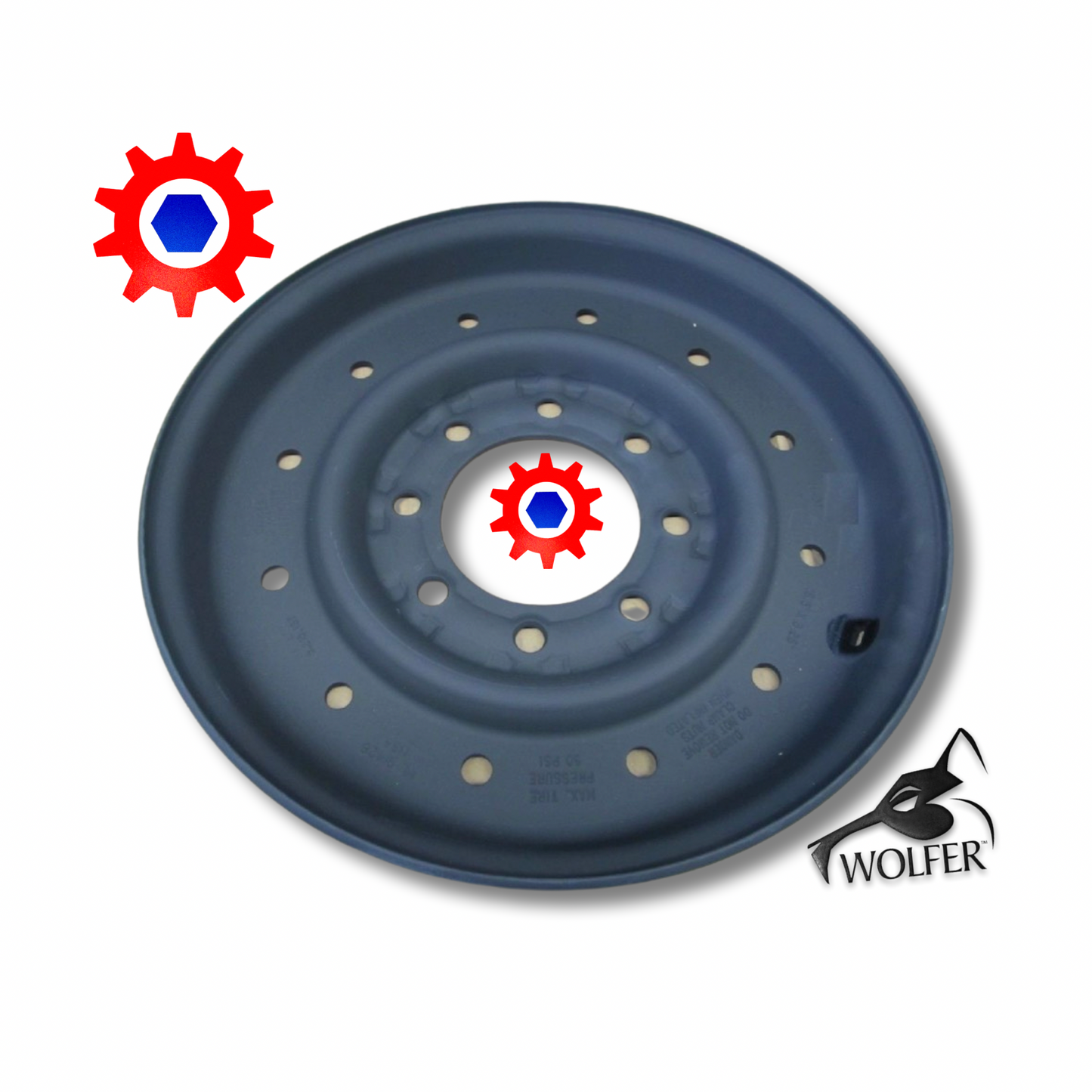 RIM WHEEL , OUTER , 12-BOLT 3400-lb; Mil. Hummer ; 12342640 , 2530-01-336-3127