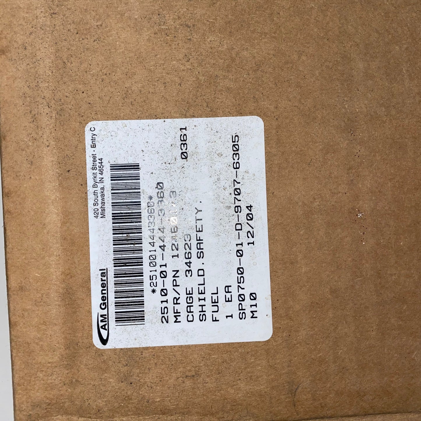 Fuel Tank Safety Shield ; Mil. Hummer M1114 , 12460143 2510014443360 a2 fuel tank assy