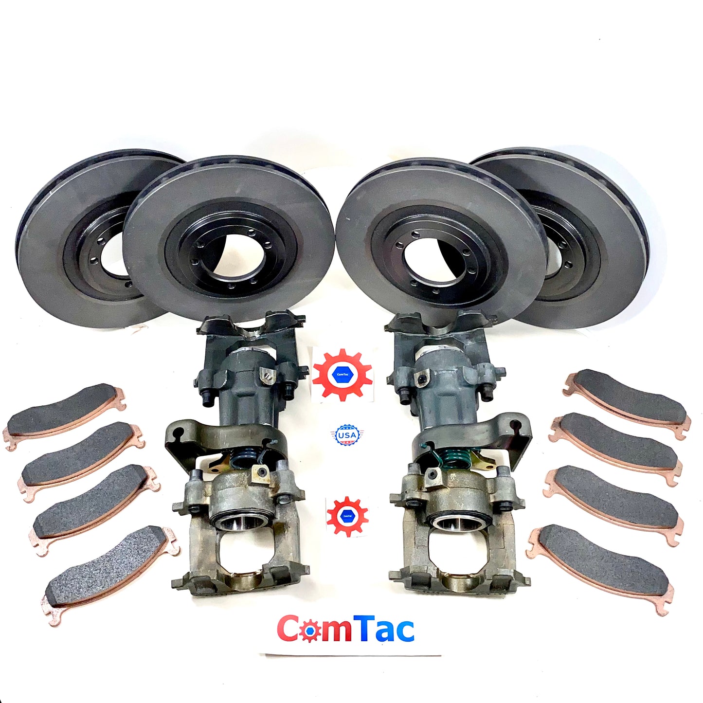 12K Full Brake System Kit *New* Hummer - Rotors-Vented, Calipers, Brake-pads