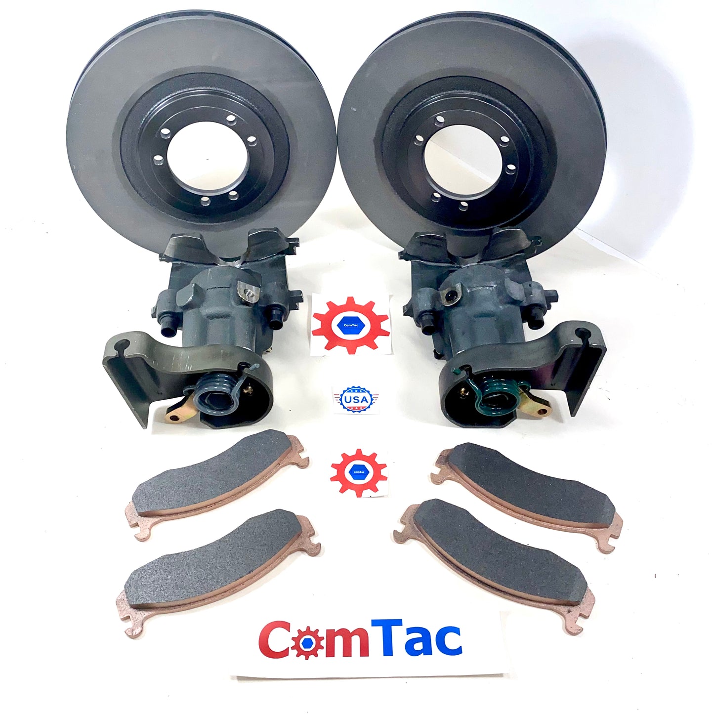 Brake System Kit Full Rear *New* Humvee - Rotors-12k-Vented Calipers Brake-pads