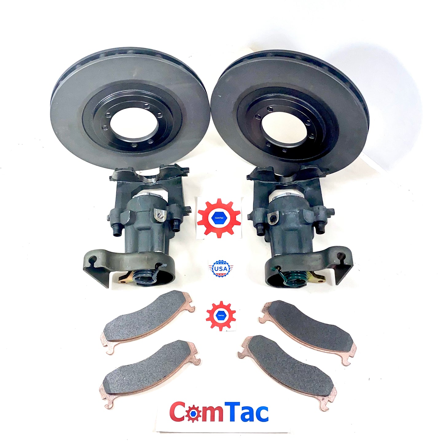 Brake System Kit Full Rear *New* Humvee - Rotors-12k-Vented Calipers Brake-pads