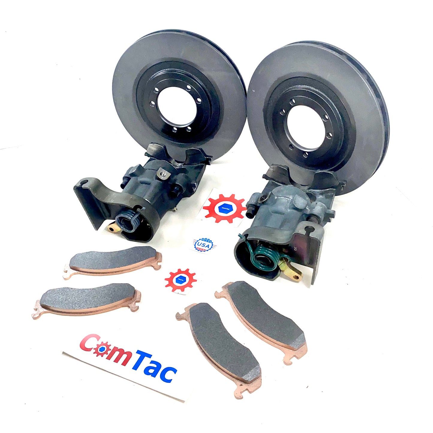 Brake System Kit Full Rear *New* Humvee - Rotors-12k-Vented Calipers Brake-pads
