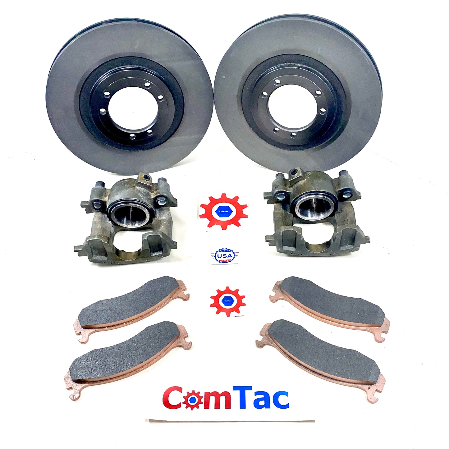 Brake System Kit Full Front *New* Hummer - Rotors-12k-Vented Calipers Brake-pads