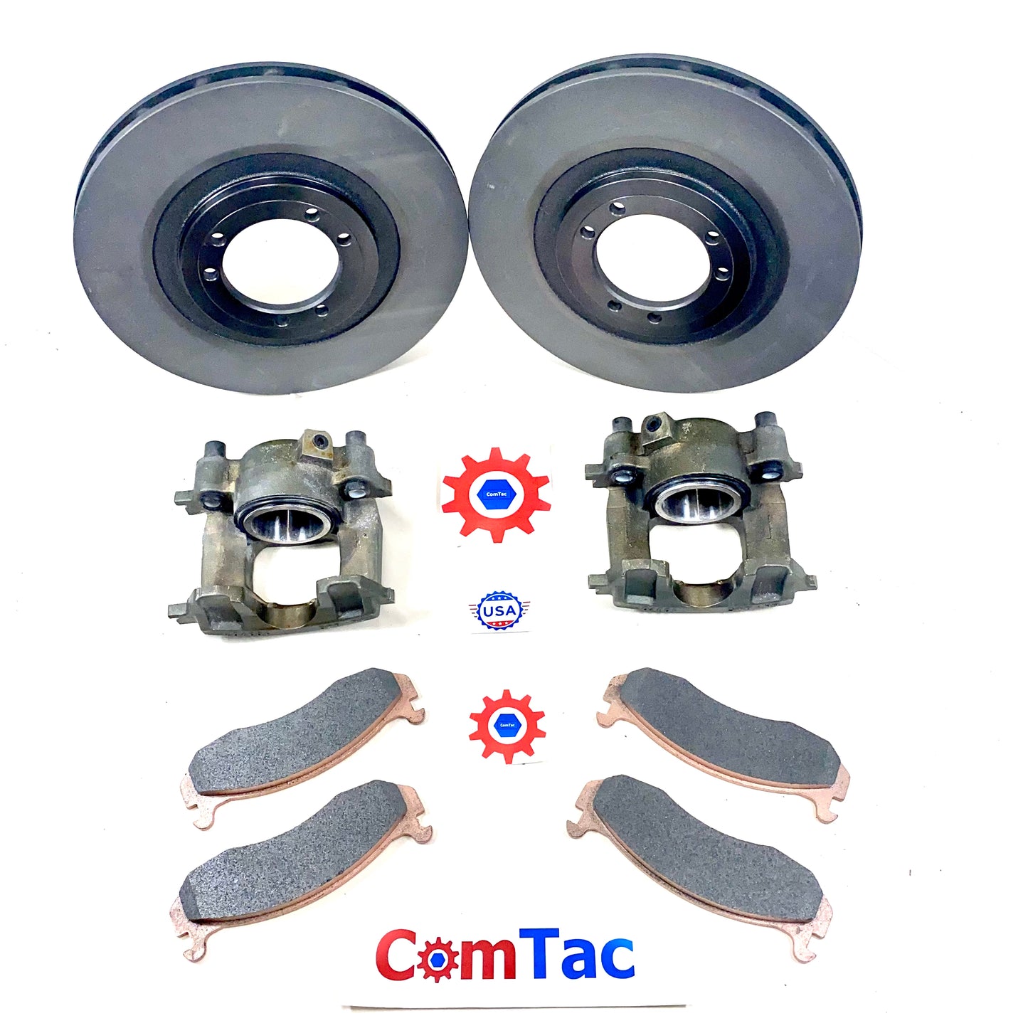 Brake System Kit Full Front *New* Hummer - Rotors-12k-Vented Calipers Brake-pads