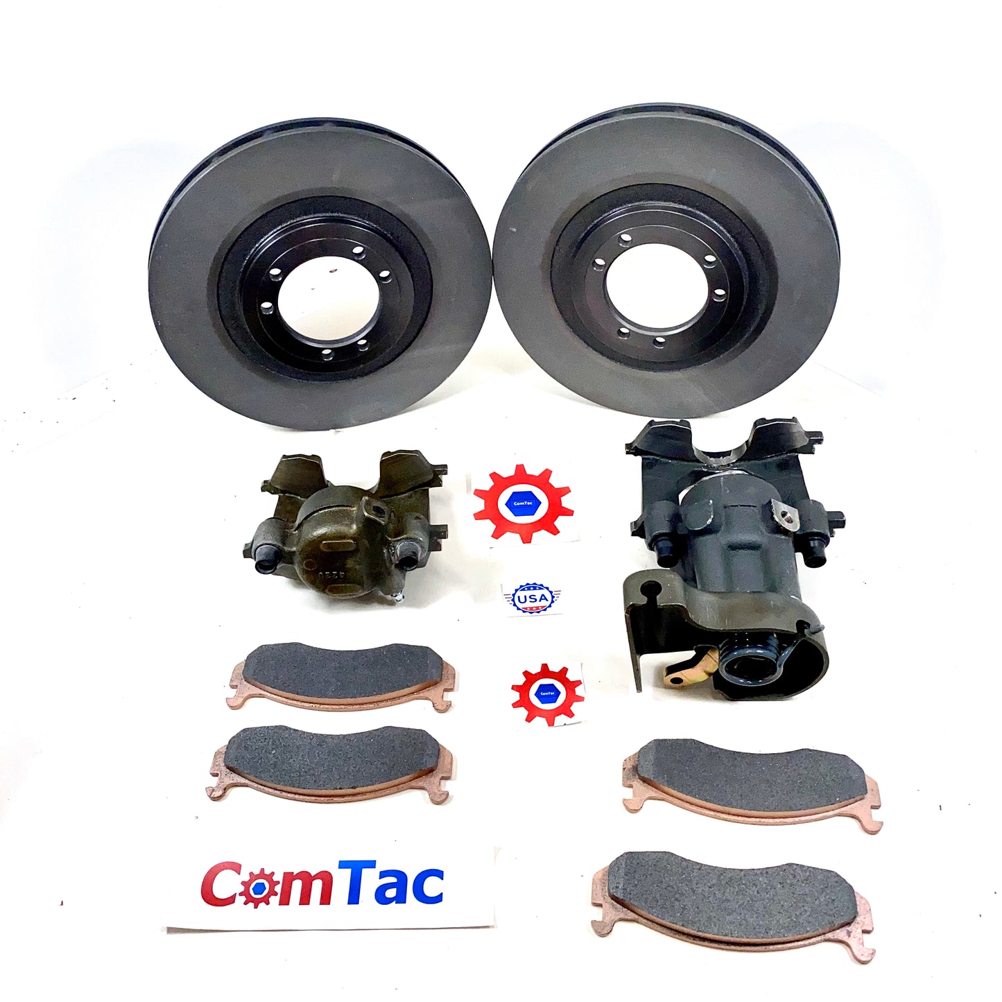 Brake System Kit Full Left Side*New*Hummer Rotors-12k-Vented Calipers Brake-pads