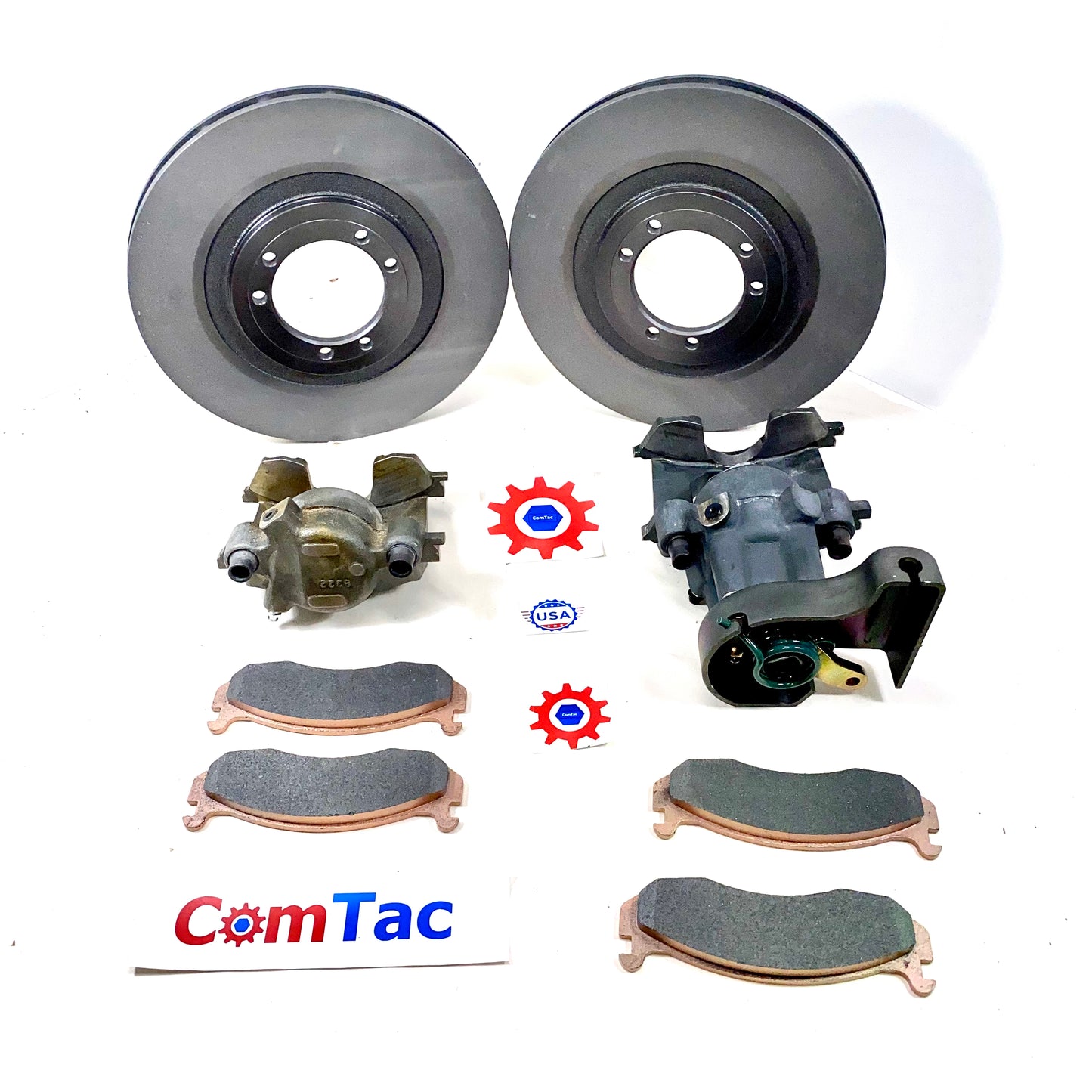 Brake System Kit Full Right Side*New*Humvee Rotors-12k-Vented Calipers Brake-pads
