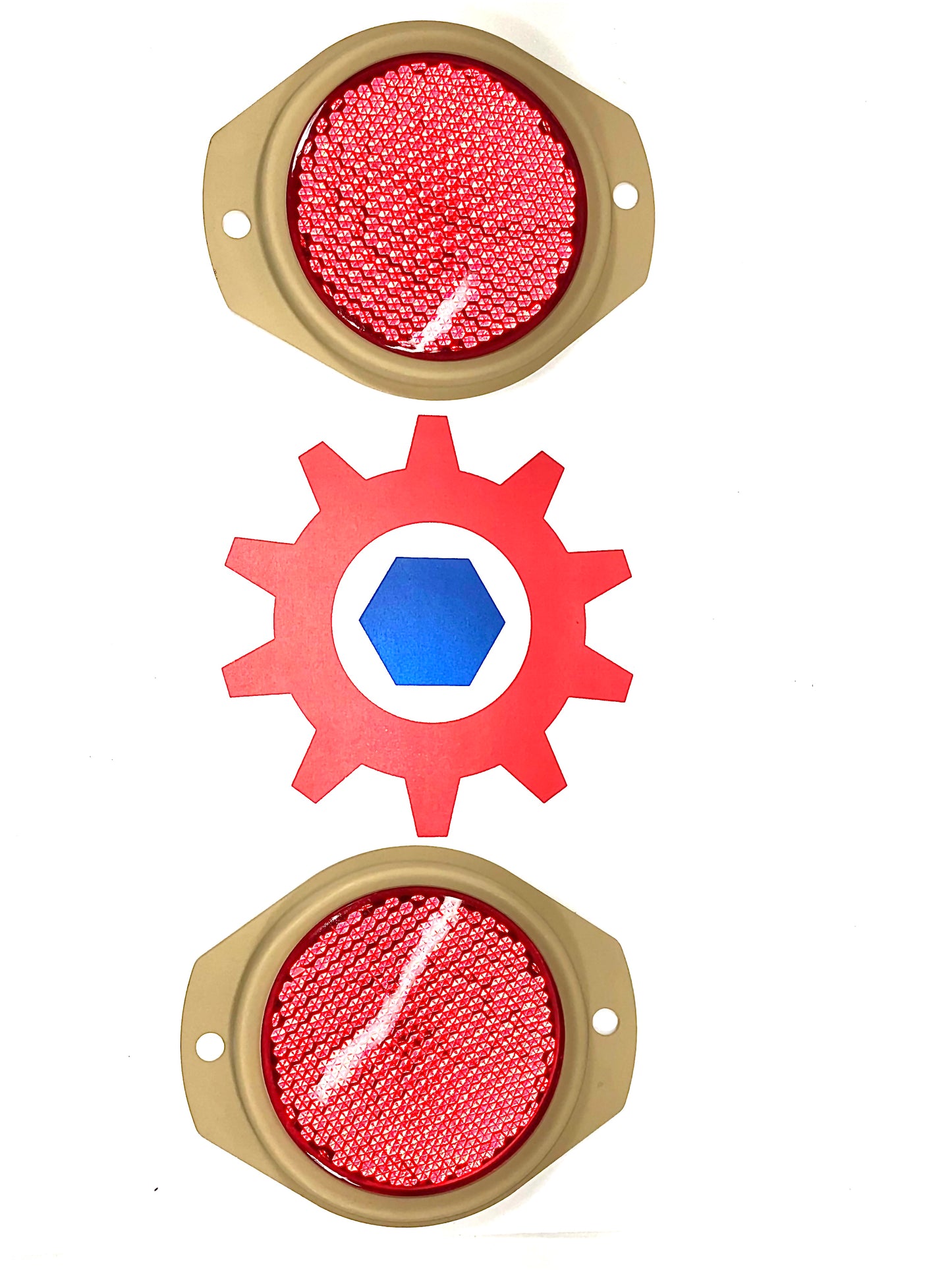 4 each - Reflector-RED (686 TAN FRAME); M998 HUMMER ; 12342500-1 9905-01-478-4267