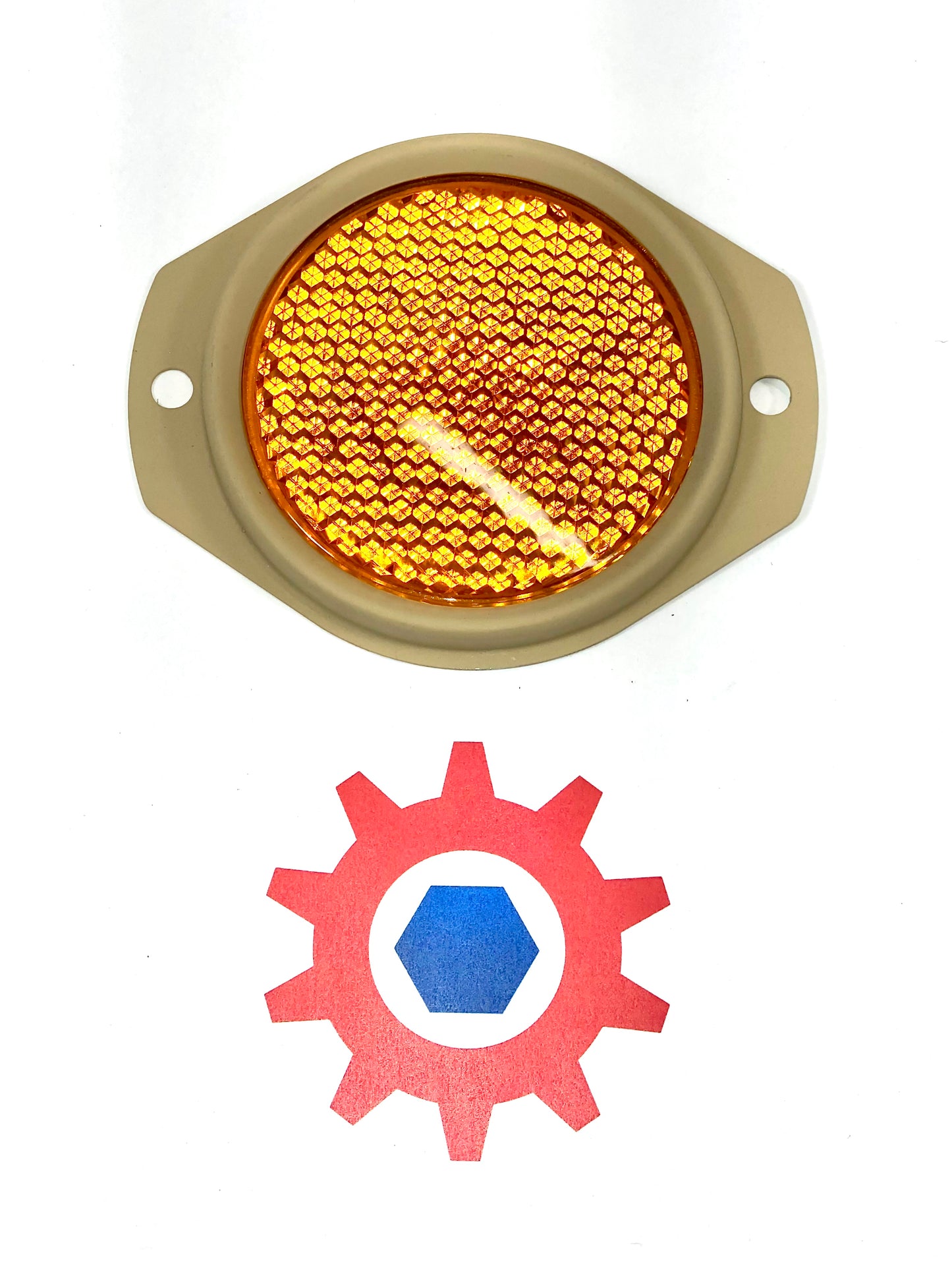 4 each - Reflector-AMBER (686 TAN FRAME); M998 HUMMER ; 12342500-2 9905-01-485-2102