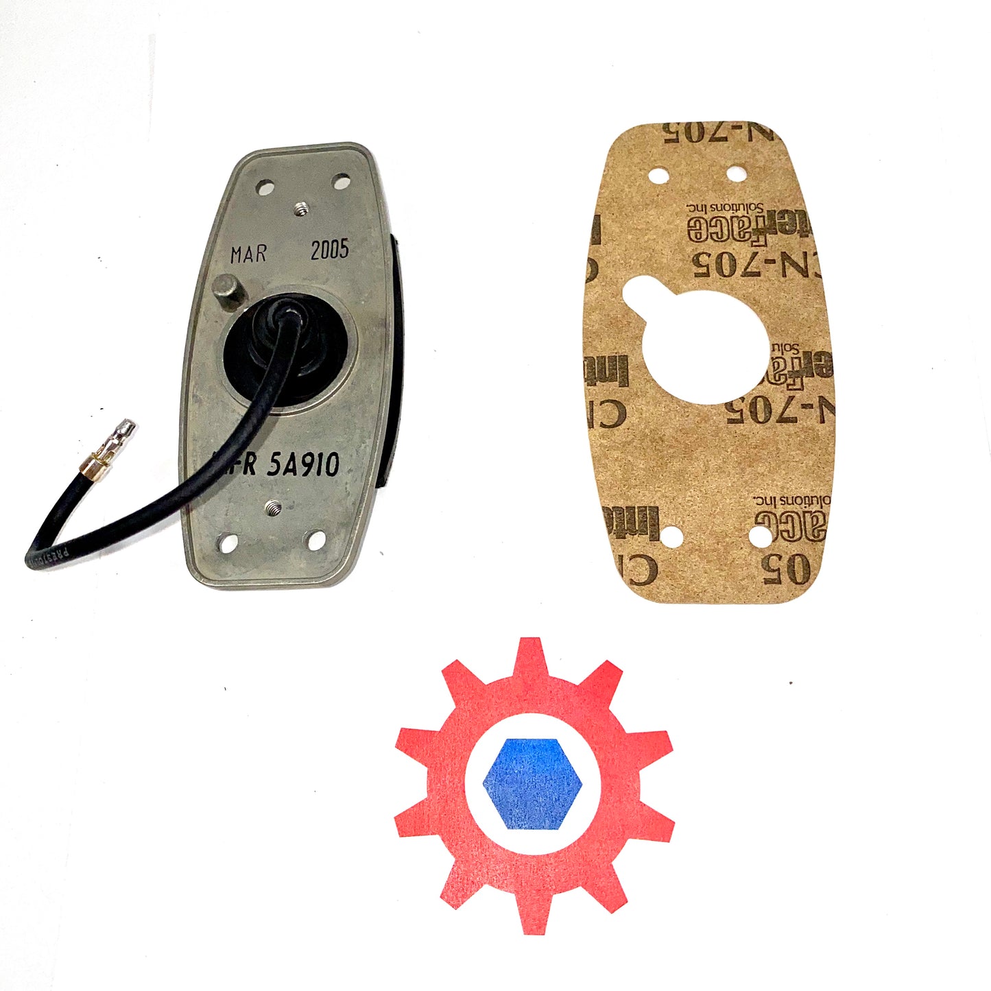 Side Clearance Light, 911 FLAT BLACK , RED Lens, LED-24V; MS35423-2 w/LED