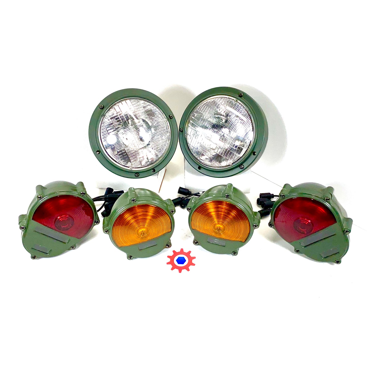 Set of 2 - Headlight Asm., 2 - Taillights, & 2 - Parking Lights M939 M35 M998