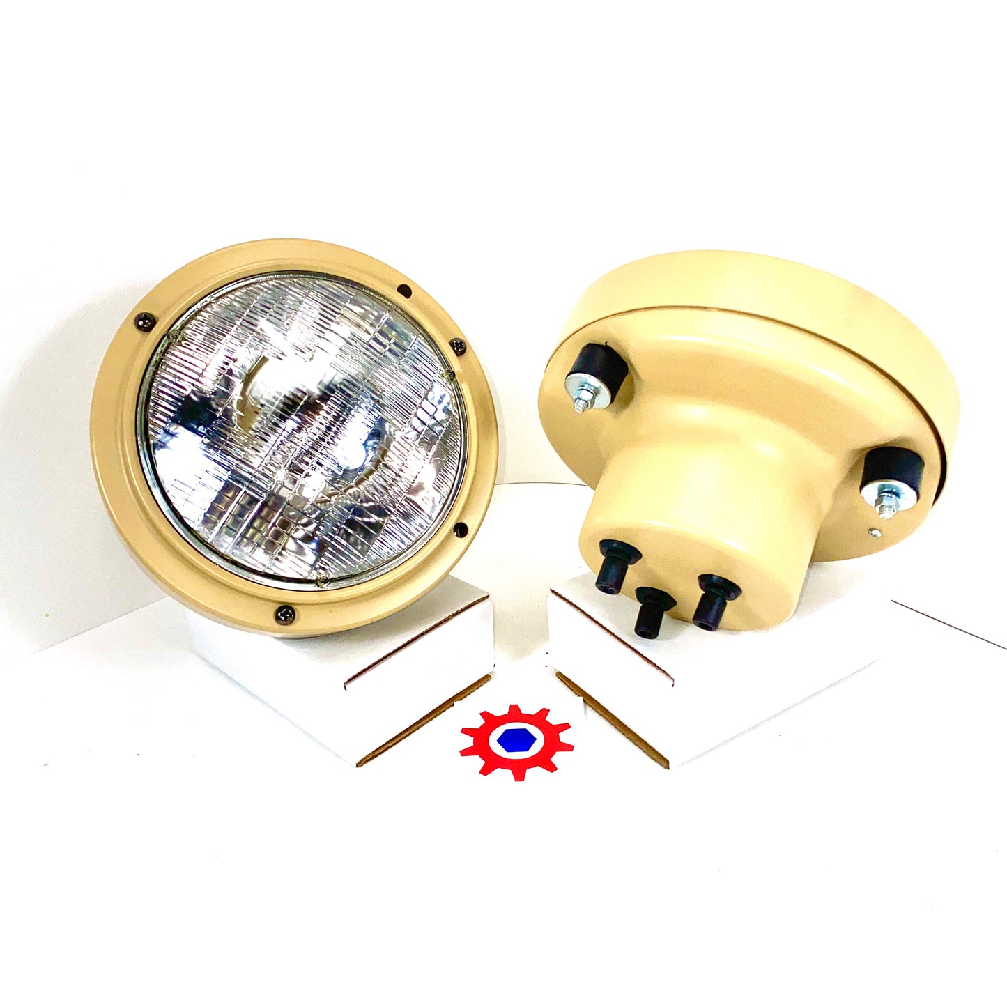 HEADLIGHT ASSEMBLY, 24V TAN ; M939 HUMMER ; 12338611 T2 5591170 6220-01-193-1970