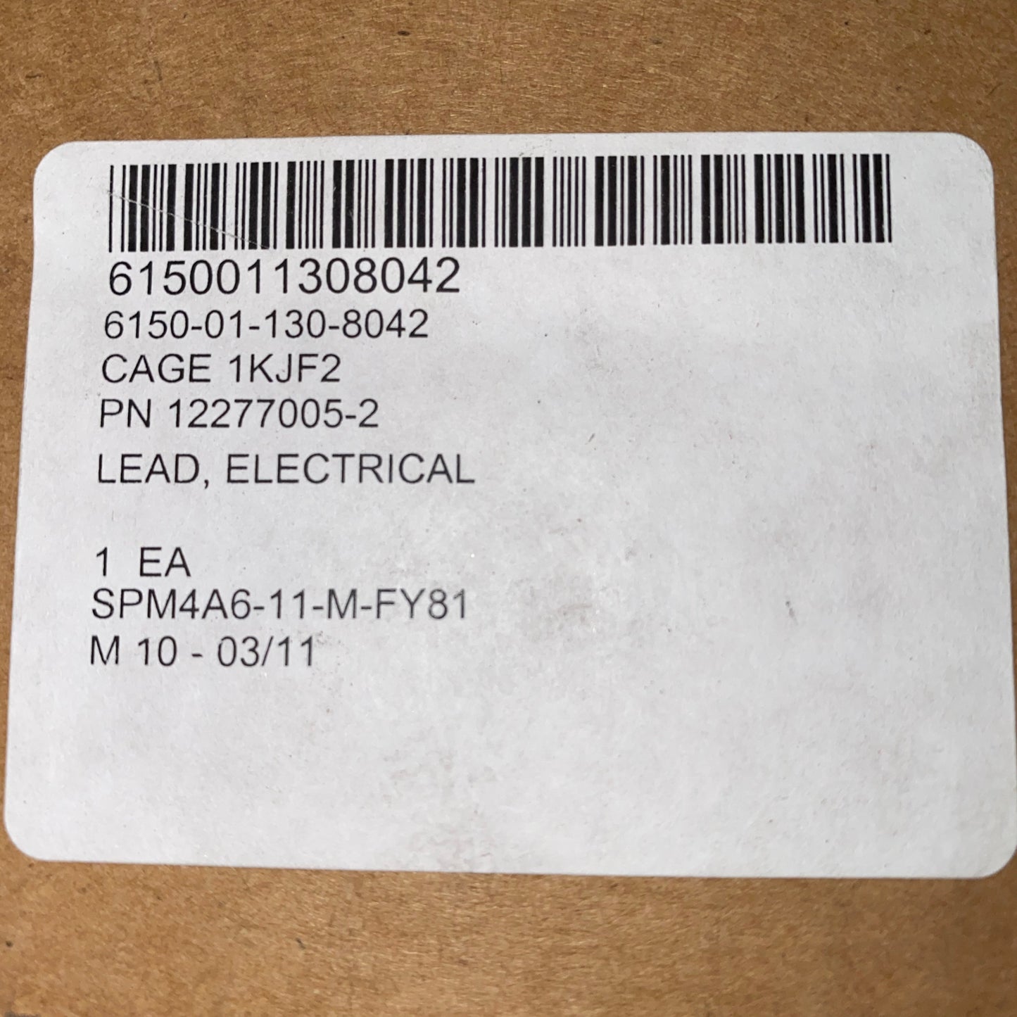 Wire Extension for Marker Light ; 5ton M939 M818 ; 6150-01-130-8042 12277005-2