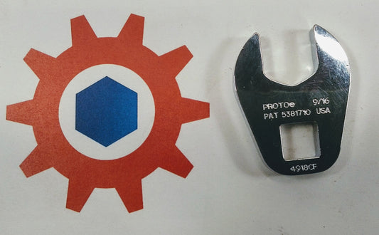 CROWFOOT, 9/16", 3/8 DRIVE, OPEN END 5120-00-184-8397, J-35152, STP 4918CF