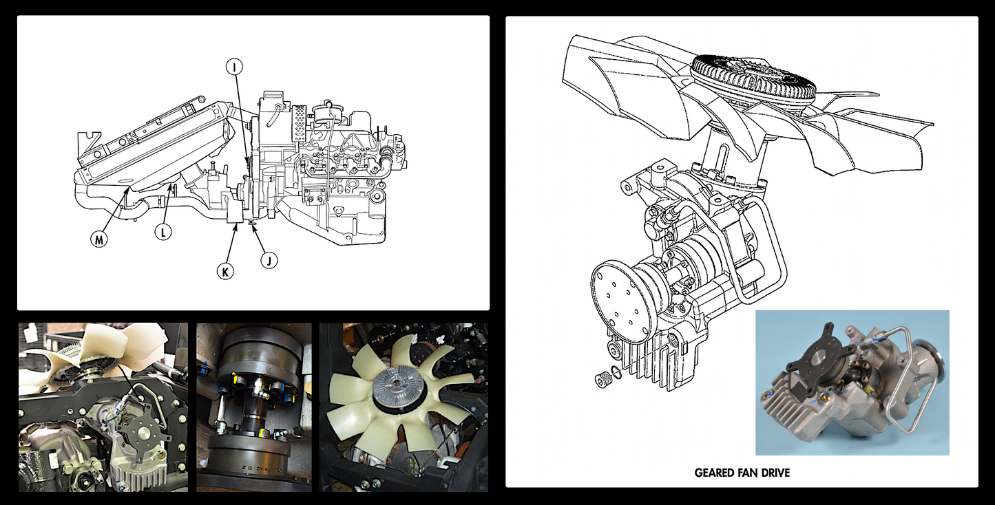 GEARED FAN DRIVE ASSEMBLY ; 12K M1114 M1152 ; 6044183 6039863 2930-01-576-9904