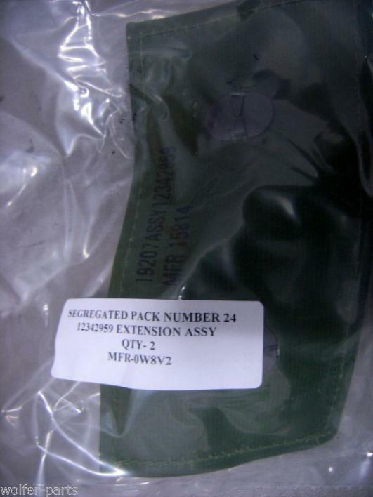 2 each - CANVAS for EXTENSION ASSY ; Mil. Hummer M998 ; 12342959