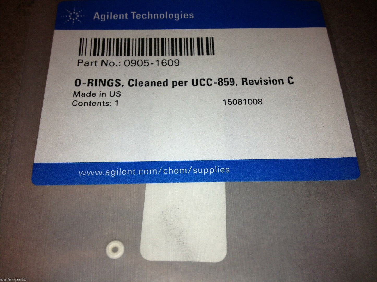 O-Ring , Perfluoroelastomer , White ; 0905-1609 , 80089-942 , 2-002 , AGILENT