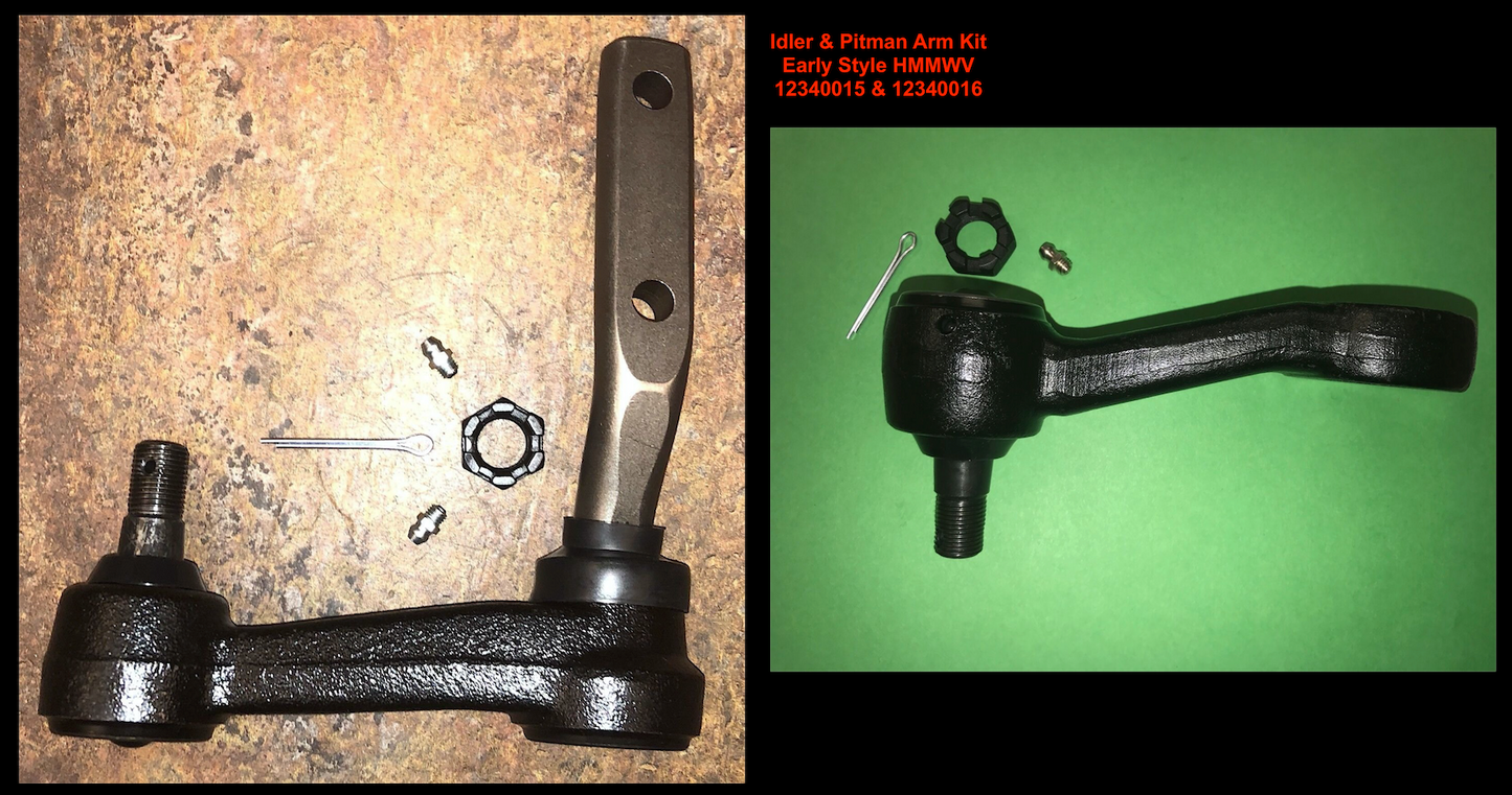 Pitman & Idler Steering Brackets; Early Model Hummer M998; 12340015 & 12340016