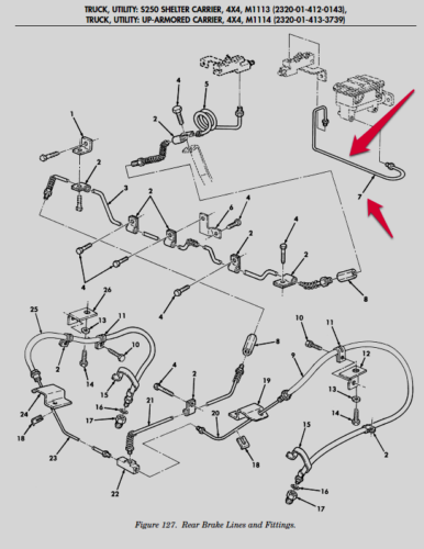 Tube, Brake, M.Cyl. to Prop.Valve(Rear-Hvy/A1) , 12342901 , 4710-01-357-9968