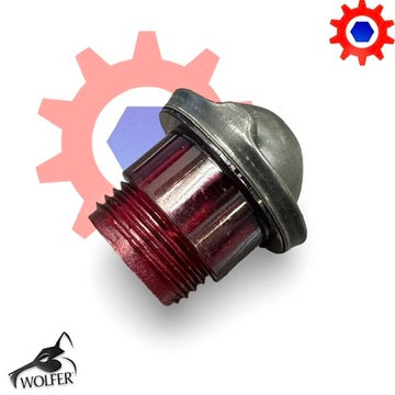 RED LENS w/hole thru GREEN CAP for INDICATOR LIGHT ; 7358622 6210-00-299-5564