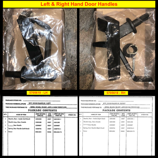 Soft Door Parts Kit(1-LH & 1-RH){Inside & Outside}[Front or Rear] M998 Hummer