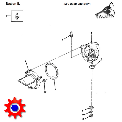 BLACKOUT LIGHT 24V (DRIVE) ; M939 M998 Hummer ; 11668932 6220-01-094-1440 5R6749