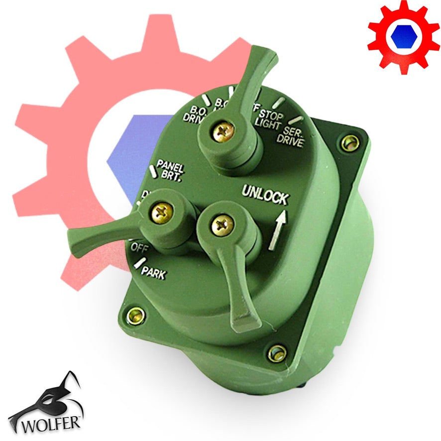 Master Light Switch (24v-Green); Common ; 7368702 MS51113-1 5930-00-307-8856