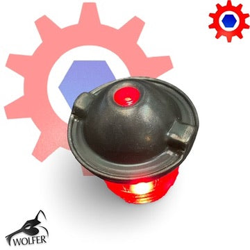 RED LENS w/hole thru GREEN CAP for INDICATOR LIGHT ; 7358622 6210-00-299-5564