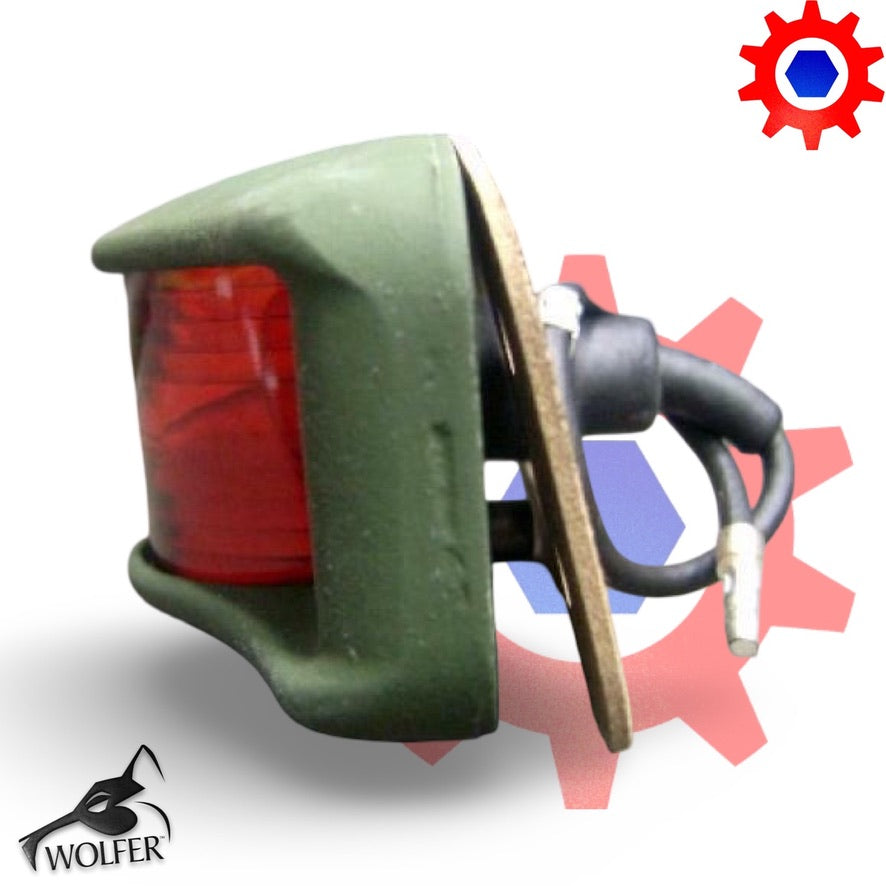 LED-24V , Side Marker Light, 383 Green Housing, Red Lens; Ref#: 12446845-2