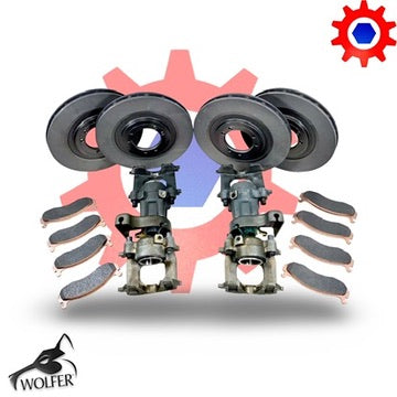 12K Full Brake System Kit *New* Hummer - Rotors-Vented, Calipers, Brake-pads