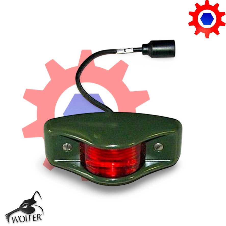 LED-24V , Side Marker Light, 383 Green Housing, Red Lens; Ref#: 12446845-2