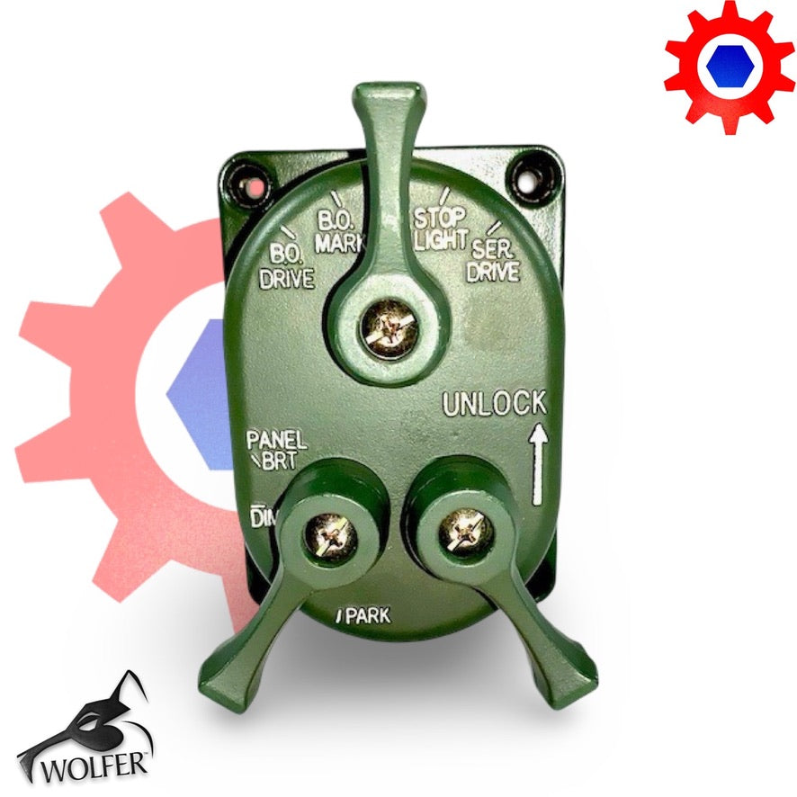 Master Light Switch (24v-Green); Common ; 7368702 MS51113-1 5930-00-307-8856