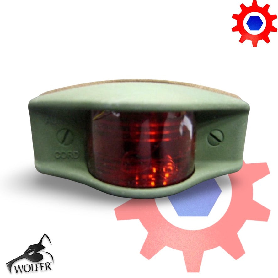 LED-24V , Side Marker Light, 383 Green Housing, Red Lens; Ref#: 12446845-2