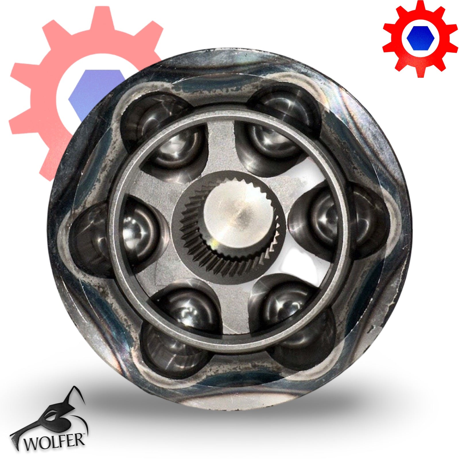 Outer Splined Head/End/Housing Asm.; 12K HALF-SHAFT ; Mil. Hummer ECV ; 2290033