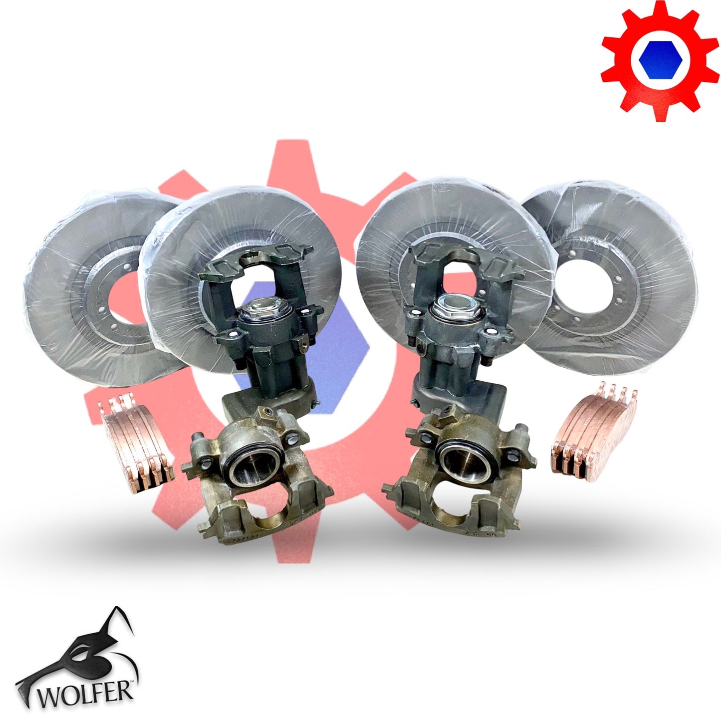12K Full Brake System Kit *New* Hummer - Rotors-Vented, Calipers, Brake-pads