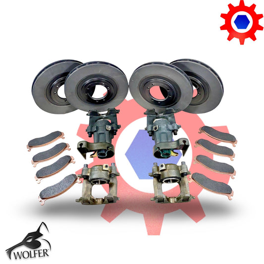 12K Full Brake System Kit *New* Hummer - Rotors-Vented, Calipers, Brake-pads