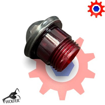 RED LENS w/hole thru GREEN CAP for INDICATOR LIGHT ; 7358622 6210-00-299-5564