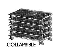 Collapsible Wire Container - 46 x 40 x 35" LOT of FIVE (5)