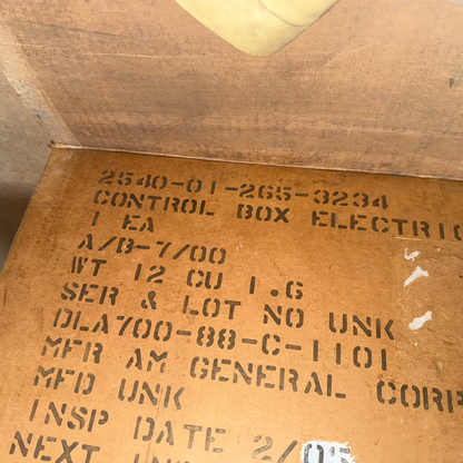 A/C Heater Control Box Humvee 2540-01-265-3234 410913 5934217 12341978