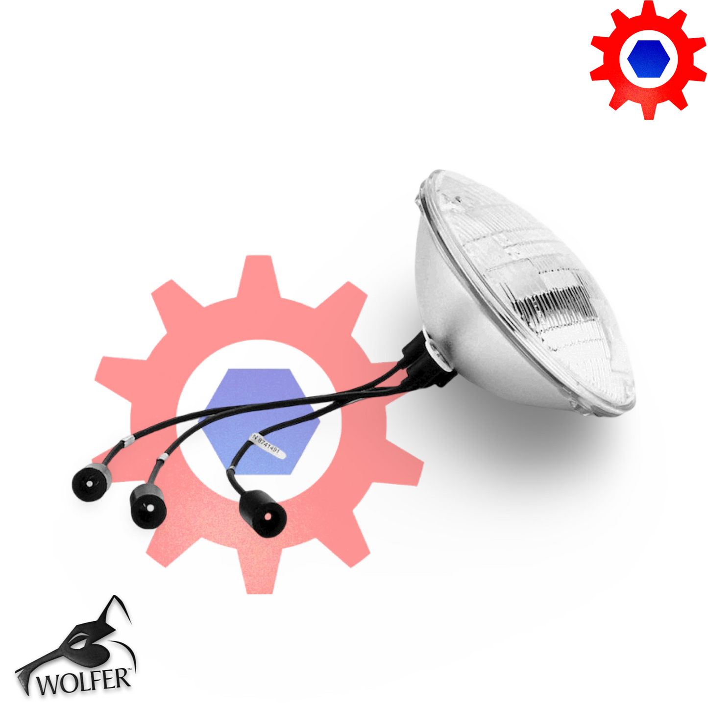 Headlight - 24 volt system; 8741491 MS18008-4863 6240-00-966-3831 ; HUMMER JEEP