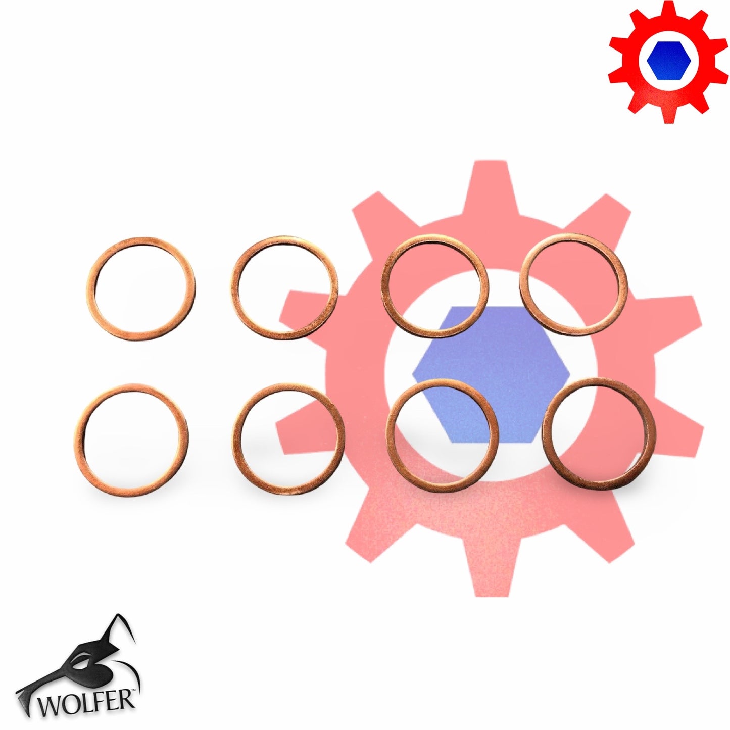 8 ea- Copper Gasket , Injector ; 6.2L/6.5L ; 14025557 5740058 91600 6251004 SK13